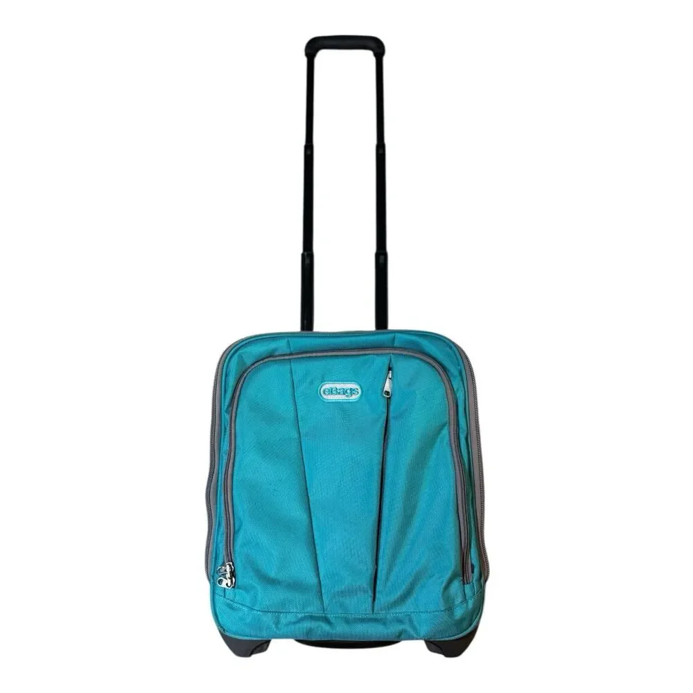 eBags TLS Vertical Mobile Office Rolling Laptop Briefcase Bag Luggage Blue